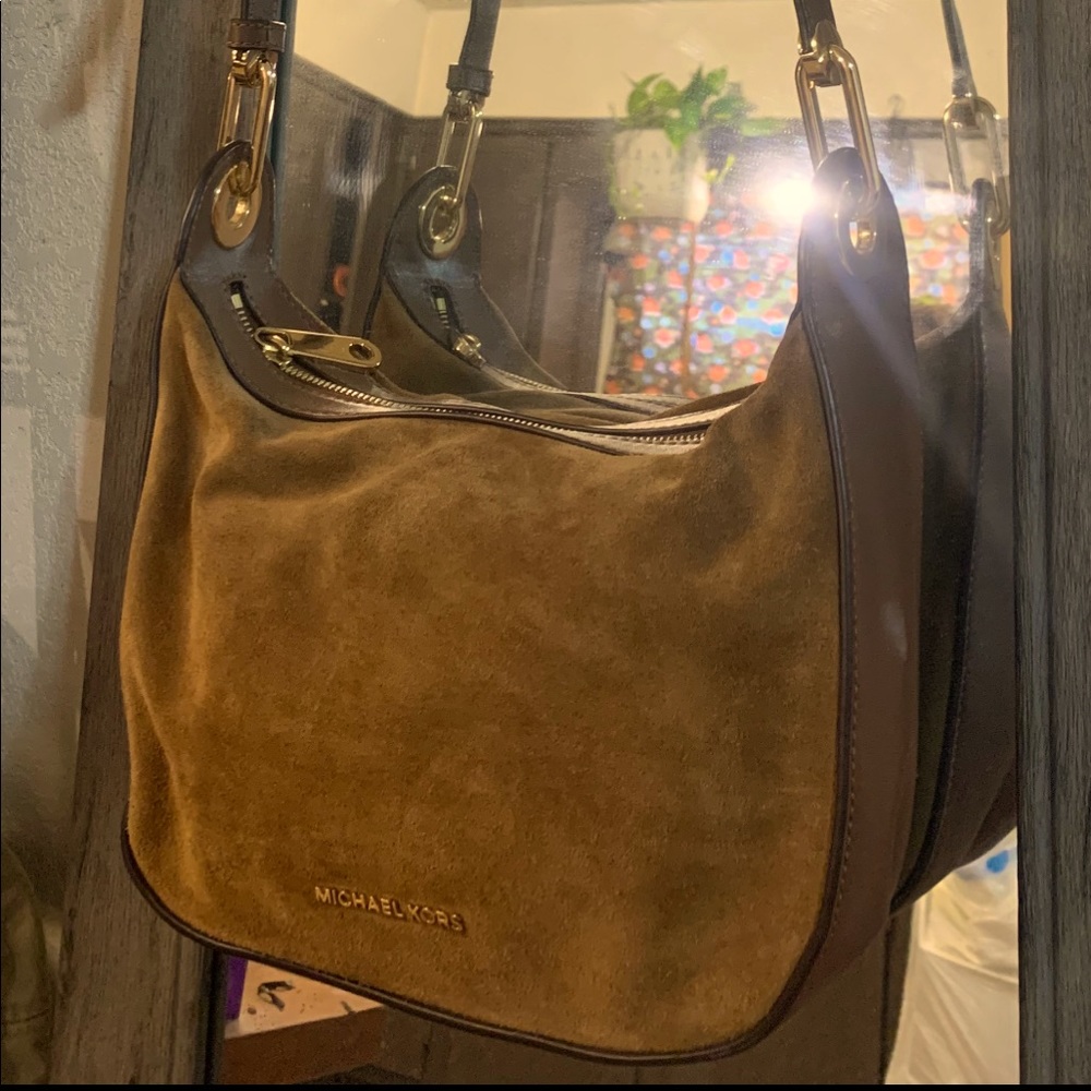 Michael Kors Seude leather adjustable cross body